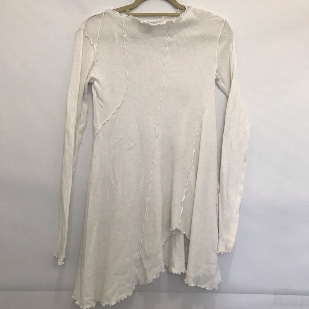 We The Free Long Sleeve Asymmetrical White Women's Top/ Tunic Size XS